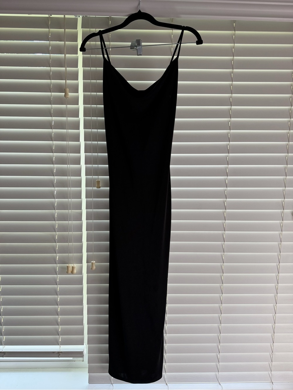 Olivia Rae Black Midi/Maxi Slip Dress with Cowl Neck